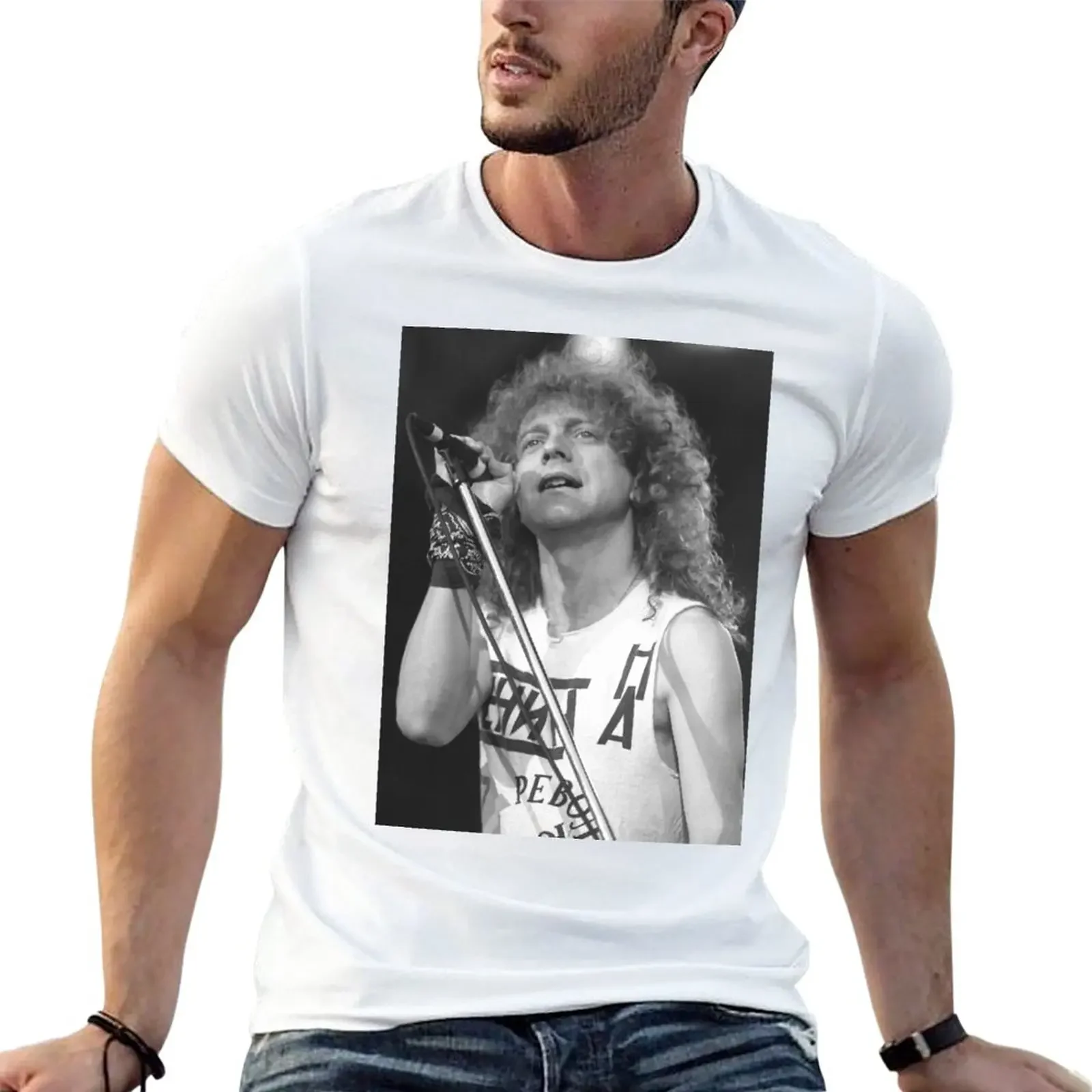 New Lou Gramm BW Photograph T-Shirt Oversized t-shirt boys white t shirts oversized t shirt men