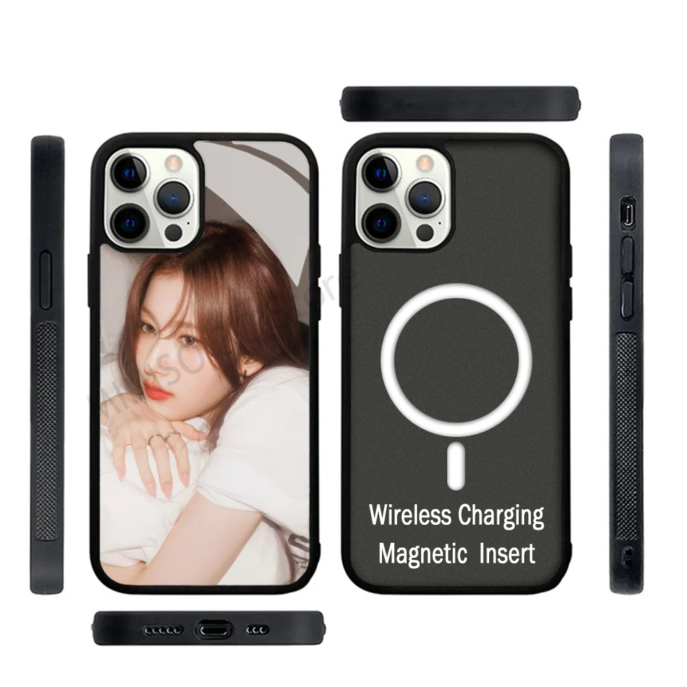 Kpop Girl Sana T-Twice Phone Case Strong Magnetic For IPhone 15 14 13 Pro Max 11 12 Mini For Magsafe