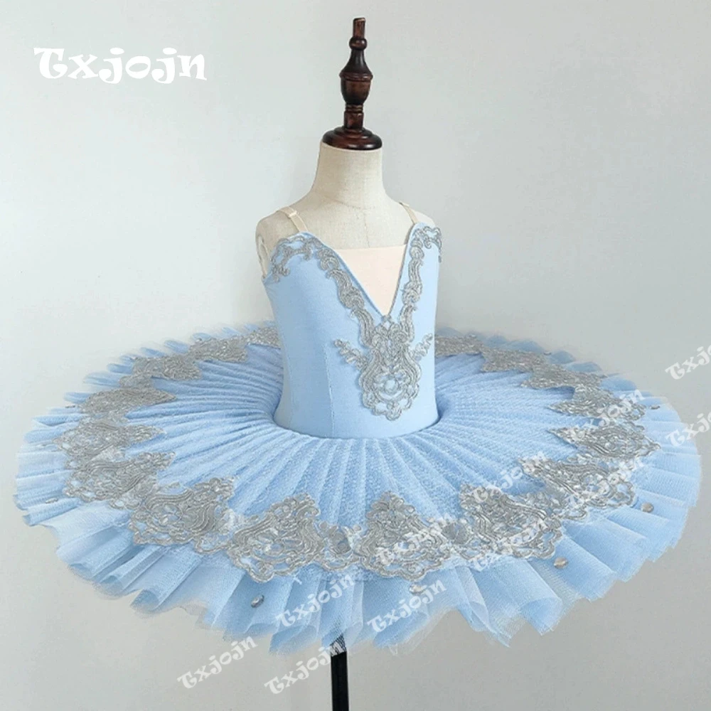 Professional Ballet Dress 3-16Y Tutu Skirt Dance Costume Stage Performance Girls Ballerina Leotard Lace Flower Recital Outfit - view 4