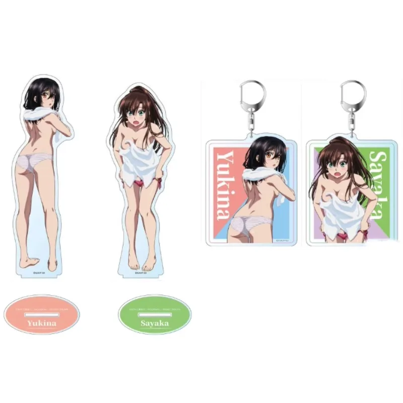 Game Kirasaka Sayaka Himeragi Yukina Acrylic Stand Figure Doll Anime Keychain Pendant Keyring for Gift