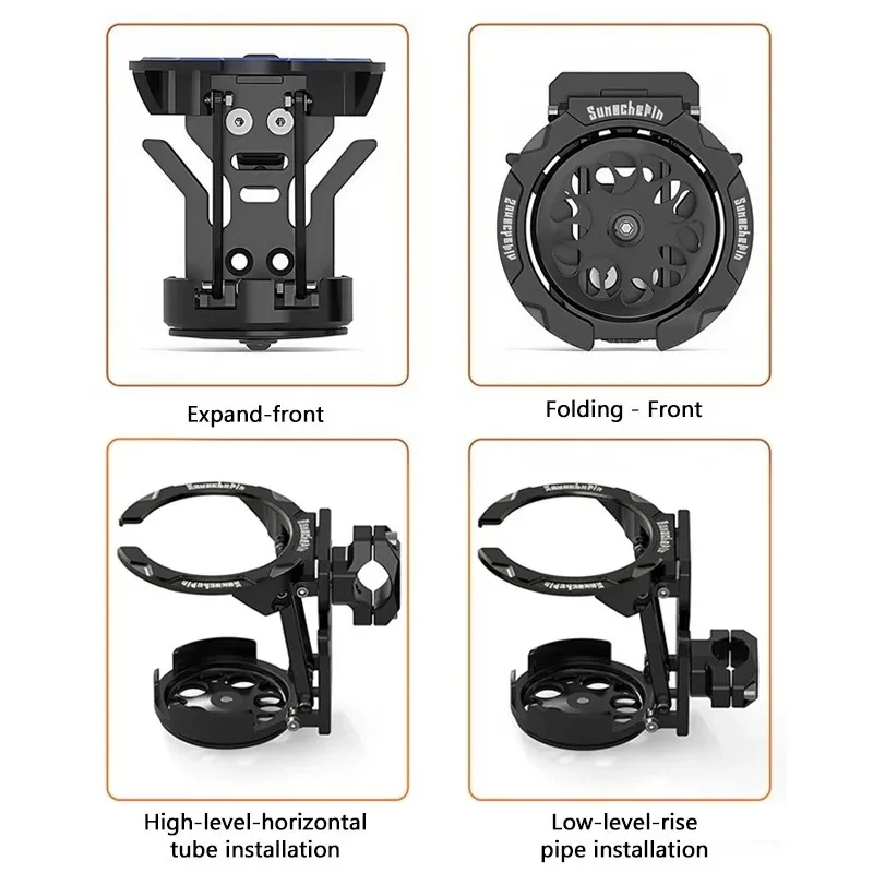 2026 NEW Motorcycle Foldable Cup Holder Lightweight Adjustable Water Bottle Mount for Electric Bicycle Sport Cycling Accessories view 6