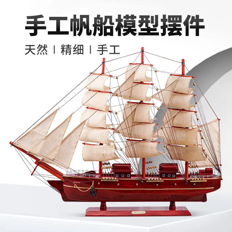 

Home ornaments Mediterranean style sailboat model Home decoration ornaments Woodworking pirate ship