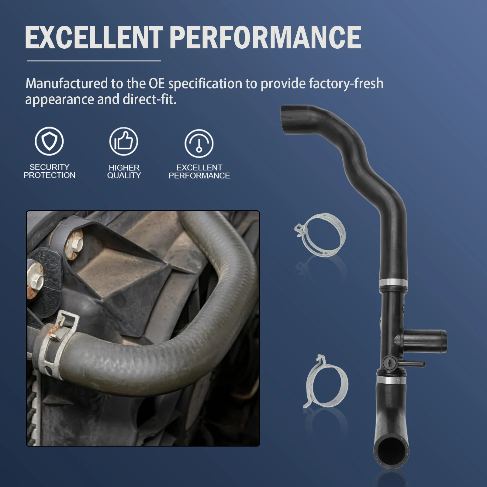 

Верхний шланг охлаждающей жидкости радиатора XR8Z7648 подходит для Lincoln LS 3.0L 2000-2002 Jaguar S-Type 3.0L 1999-2002 XR 827648