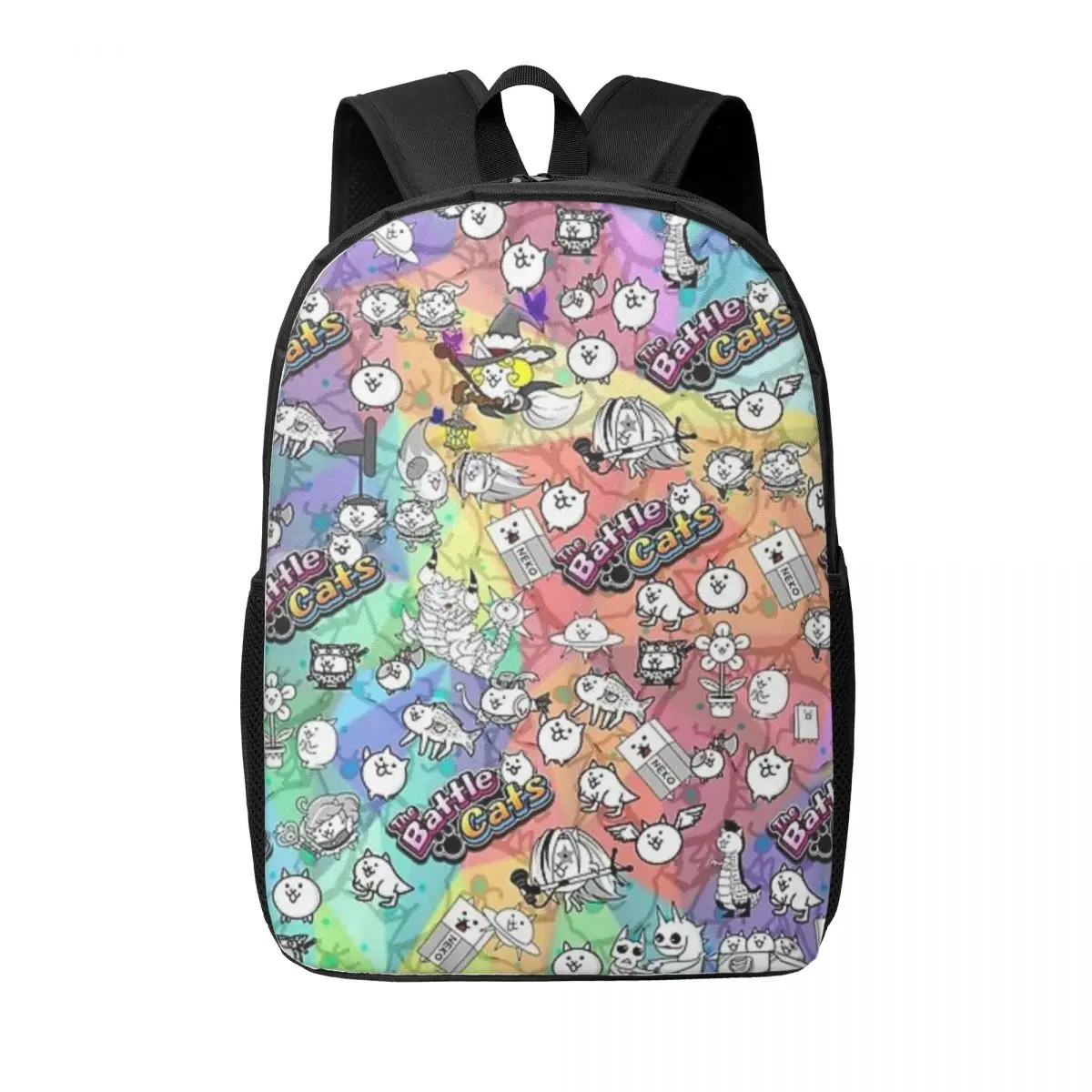 

Basic 17-Inch School Backpack Battle Cats Minimalist and Stylish Backpack for Teens and Young Adults