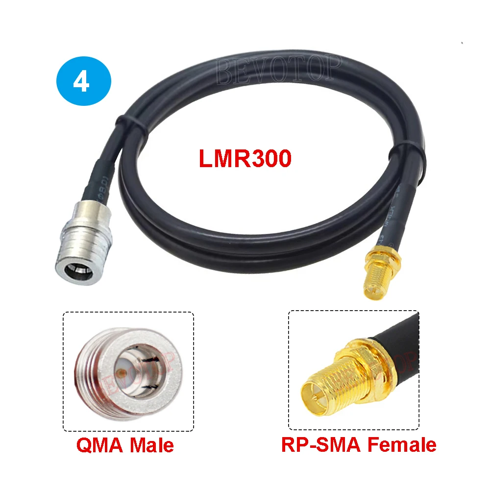 1PCS LMR300 Kabel SMA Male naar QMA Male/Female Connector Laag Verlies 50-5 RF Coaxiale LMR-300 Jumper