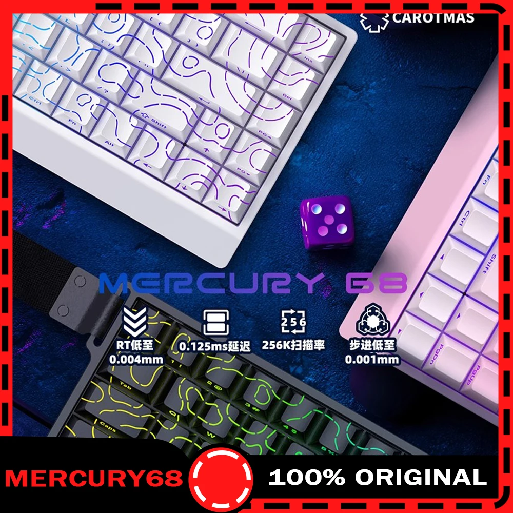 

IROK Carotmas Mercury68 Magnetic Switch Keyboard Wired 8000Hz RT0.004mm Mechanical Keyboard Low Delay Gaming Keyboard Gamer