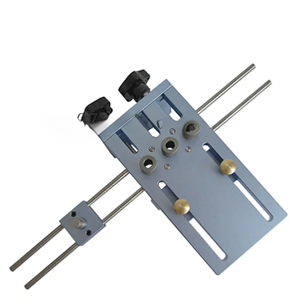 

Woodworking Hole Locator Roundwood Tenon Puncher Furniture Opening Device Aluminum Alloy With Desk Holder on sale