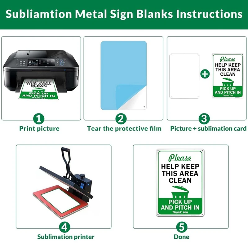 BEAU-8Inchx12inch Sublimation Metal Sign Blanks With Screws, 0.65Mm Thickness Bulk Sublimation Blank Yard Signs