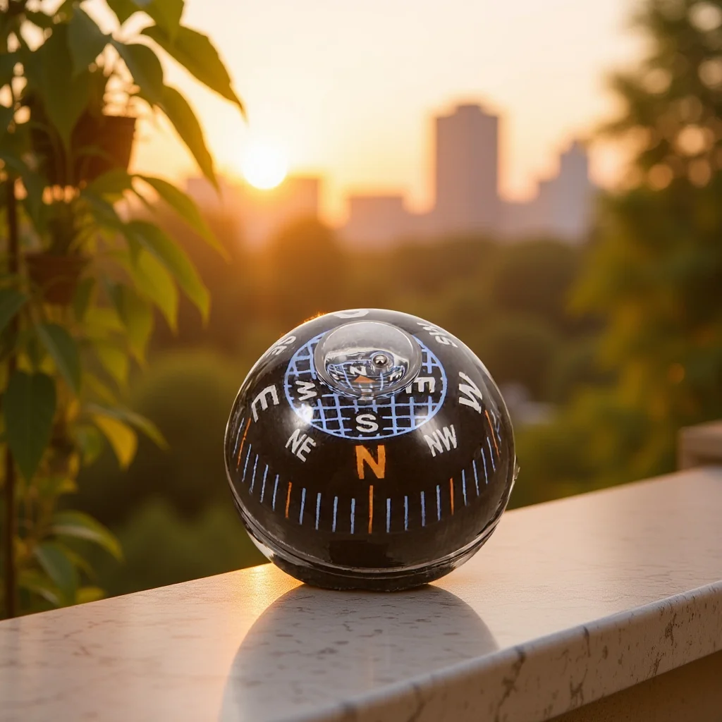 

Black Mini Ball Compass Plastic for Car Dashboard Automotive Automotive Vehicle Navigation Motorcycle Outdoor Compass