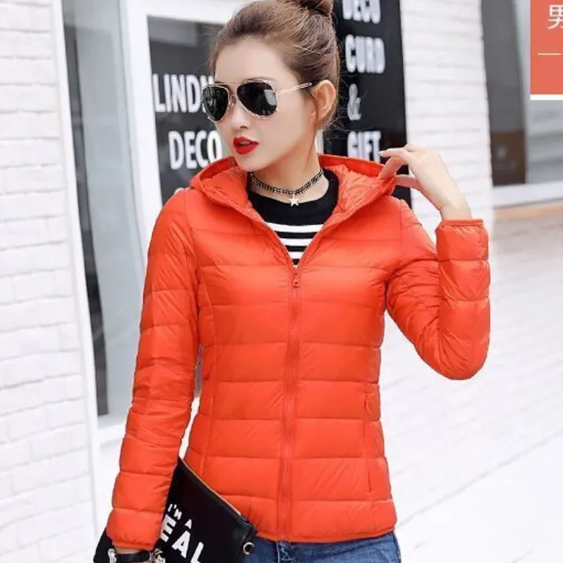 Outono inverno novo parkas para baixo casaco feminino curto gola com capuz quente algodão acolchoado jaqueta tamanho grande casaco feminino topos