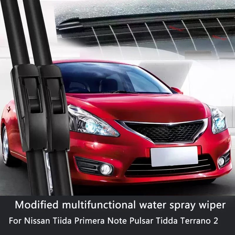 Car Modify Windshield Water Spray Wiper Auto Wet Arm Wiper Clean Accessory For Nissan Tiida Primera Note Pulsar Tidda Terrano 2