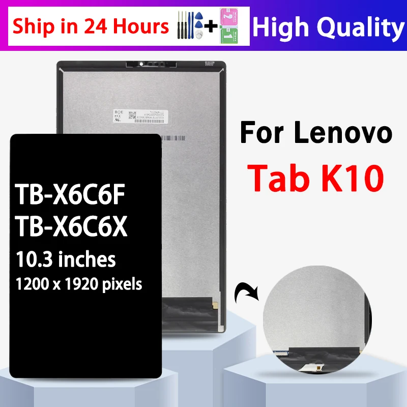 

100% Tested X6C6 Display For Lenovo Tab K10 TB-X6C6F TB-X6C6X LCD Display Touch Digitizer Screen Replacement Parts