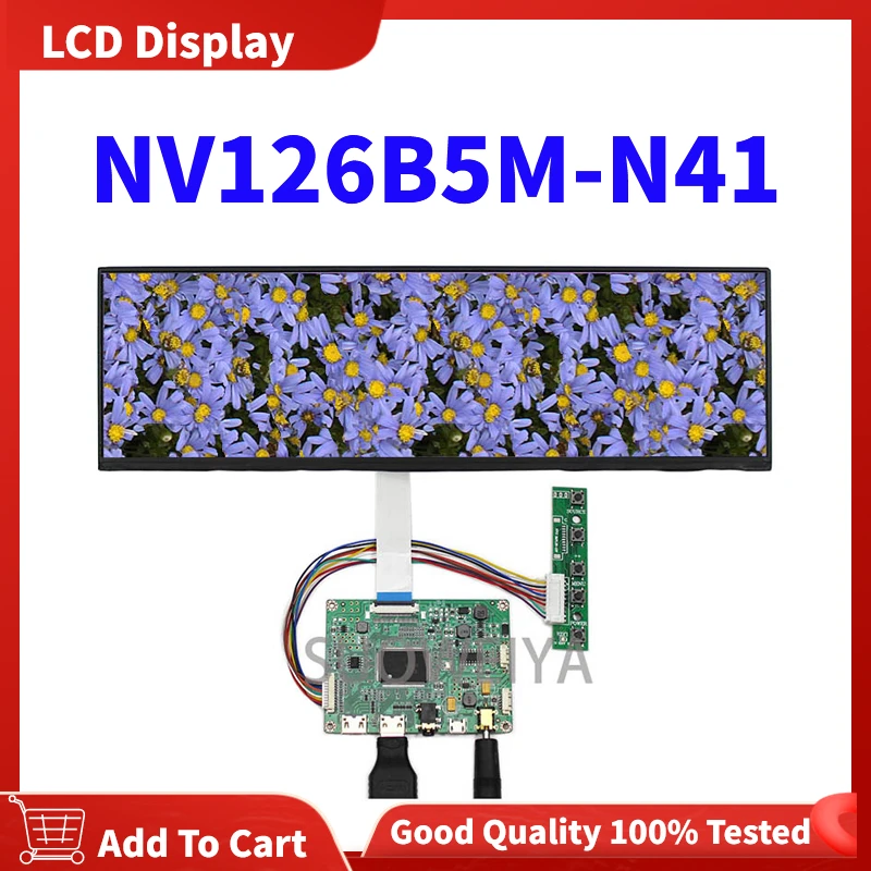 

Original 12.6inch NV126B5M-N41 LCD Monitor High Quality Brightness 500nits IPS LCD Screen HD MI VGA DVI Controller Dirver Board