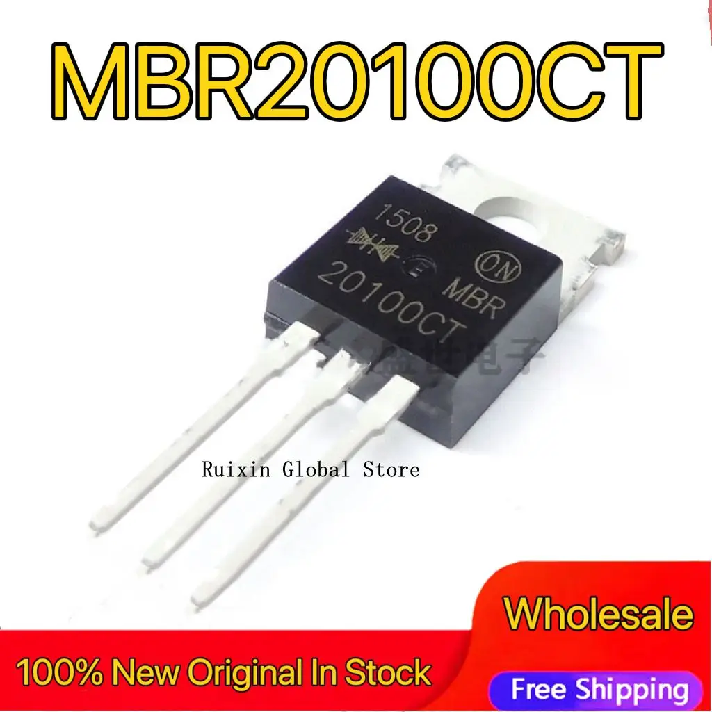 【10PCS】Imported brand new 20100CT Schottky diode MBR20100CT spot available for direct shooting, not domestically produced