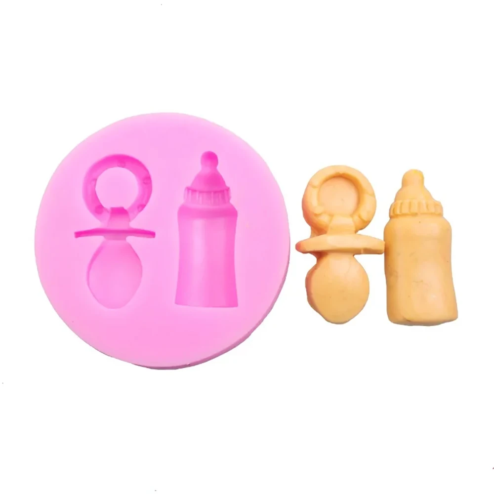 Baby bottle nipple shape baking tools for cakes silicone mold soap chocolate fondant cake decoration tool F0620