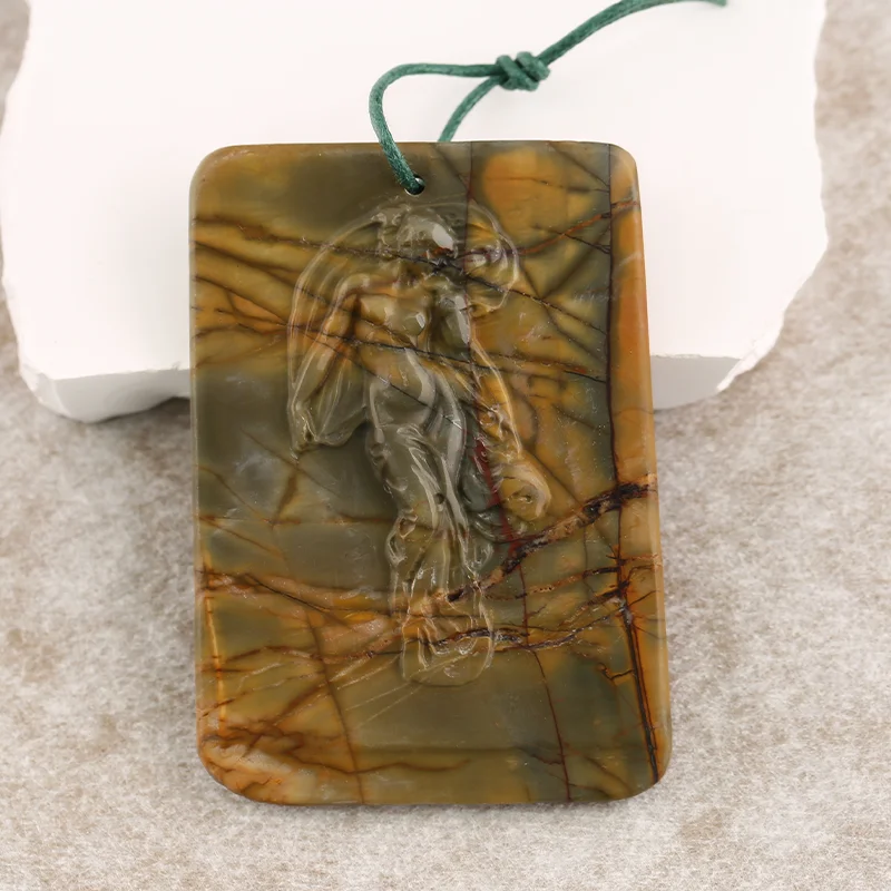 B&F Handmade Multi-Color Picasso Jasper Pendants, Genuine Natural stones beads, Unique Stones for jewelry & DIY Earring Beads