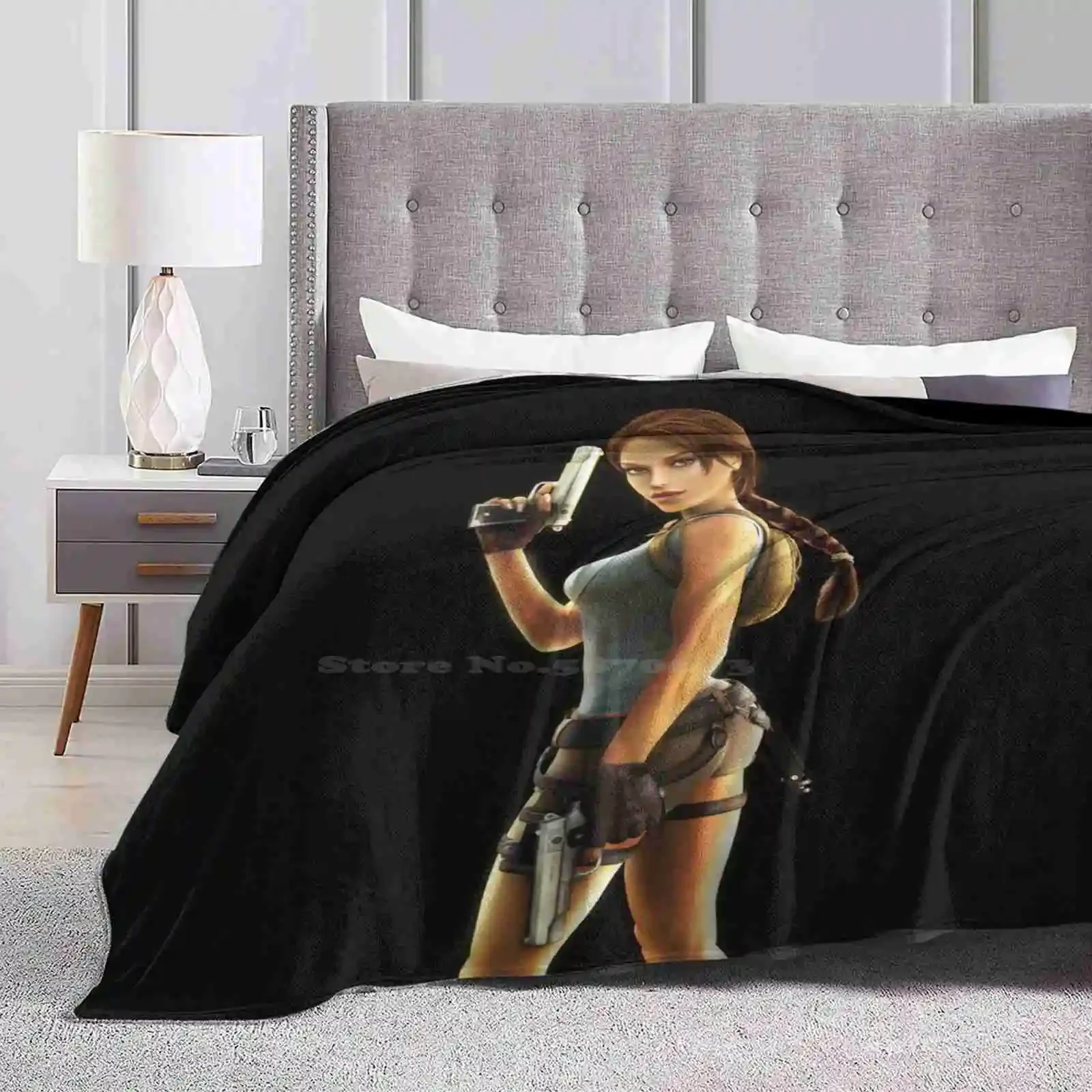 Lara Croft Anniversary 1 Soft Warm Throw Blanket Tomb Raider Lara Croft Games Angelina Jolie Gaming Rise Reboot Croft Manor