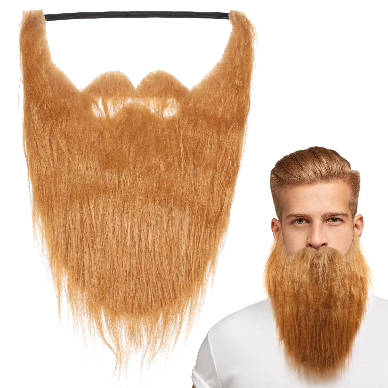 2 pçs máscara de barba falsa laranja longo auto adesivo bigodes para festa de halloween cosplay masquerade decorações fontes de festa
