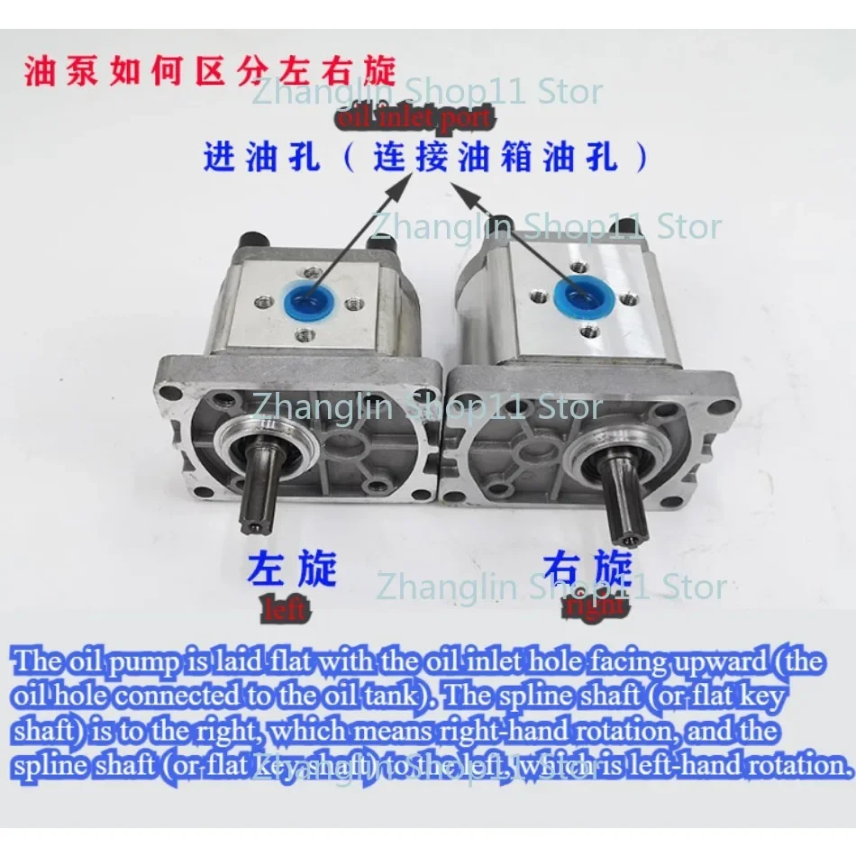 1pc CBN Gear Pump CBN-F306/F314/F316/F320/F325 Hydraulic Oil Pump Hydraulic Power Micro Gear Pump Spline Flat Key