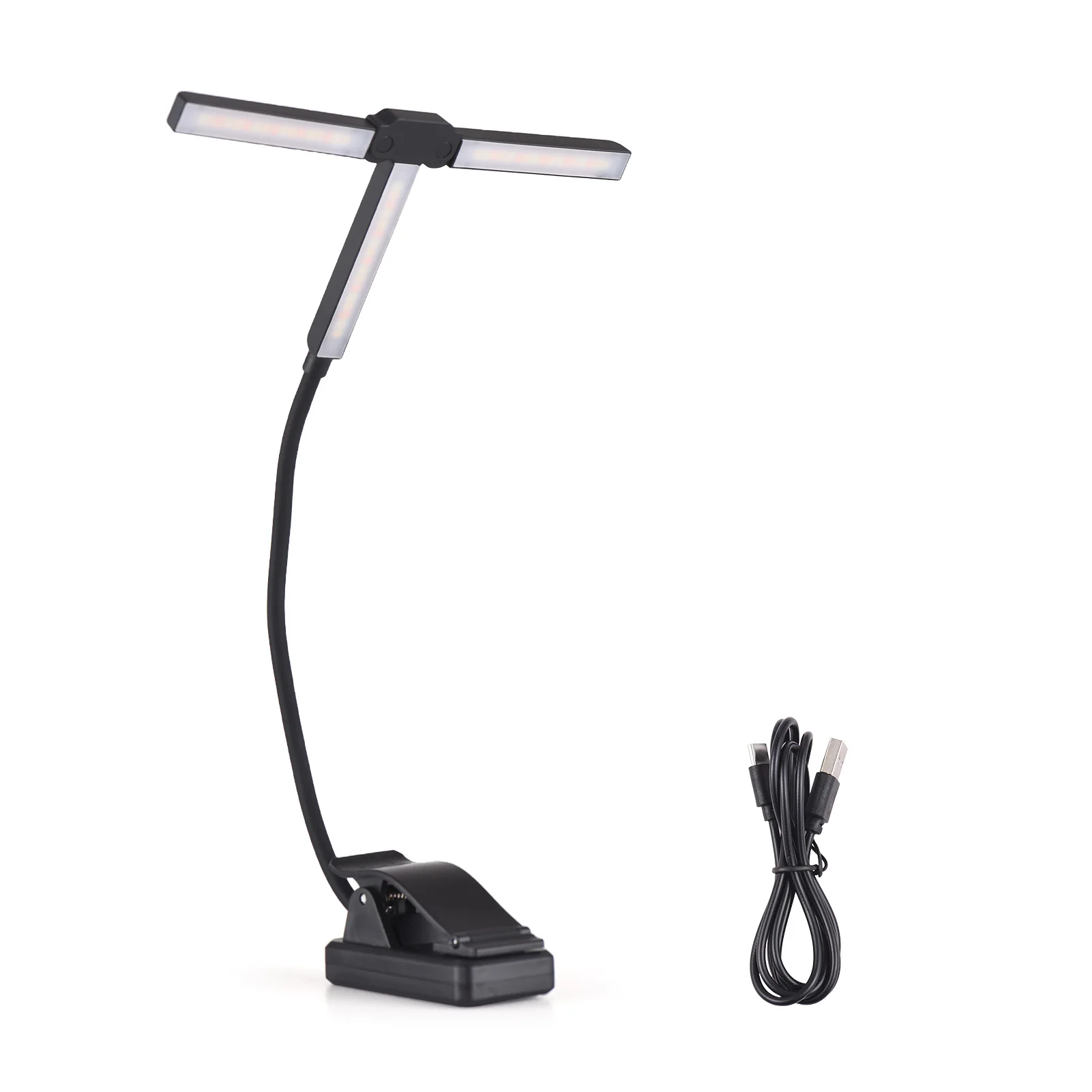 

Светильник для музыкальных нот с зажимом Т-образной формы, складная лампа, 5 светодиодных бусин, 4 цветовых температуры, 12 яркости, перезаряжаемая лампа для фортепиано