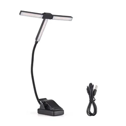 Music Score Light with Clamp T Shape Foldable Lamp 51 LED Beads 4 Color Temperatures 12 Brightness Rechargeable Lamp for Piano