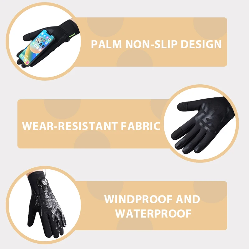 ل ● قفازات شتوية مرآة للرجال والنساء قفازات جري دافئة تعمل باللمس متوافقة، مناسبة للقيادة في الشتاء وركوب الدراجات والمشي لمسافات طويلة #5