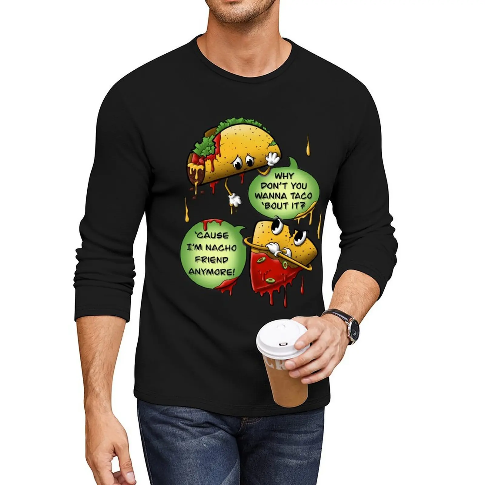 

Taco ‘bout it! Long T-Shirt tops aesthetic clothes quick drying shirt funny t shirts plain t shirts men