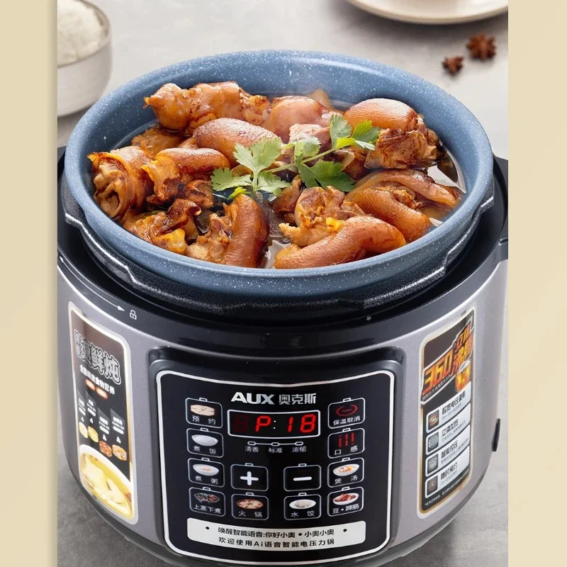 new electric pressure cooker 6 liters one pot double bile large capacity steaming plate household smart pressure cooker