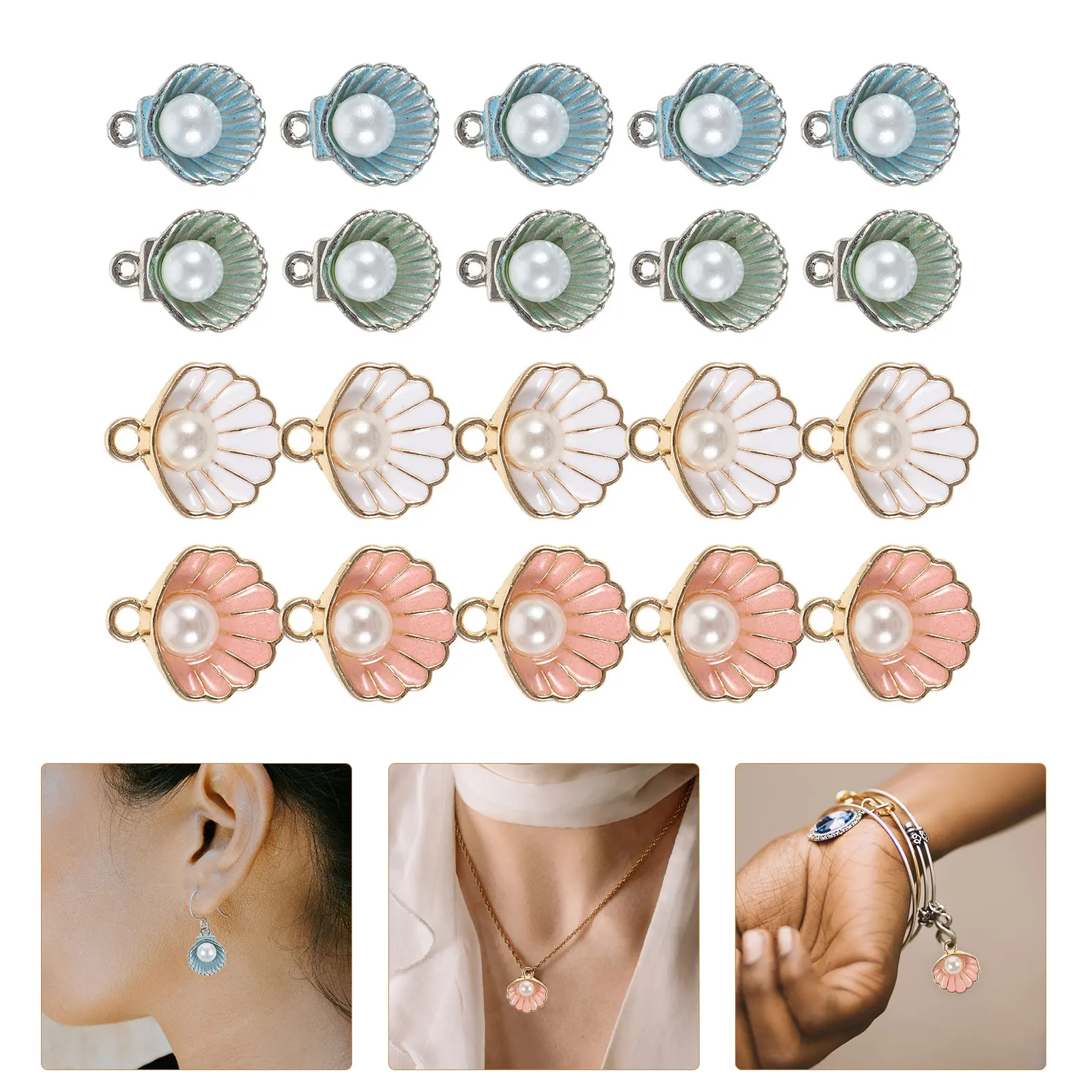 

20pcs Pendant Shells Alloy For Jewelry Making Charms for DIY Jewelry Vintage Alloy Charms Making Vintage naments Gifts