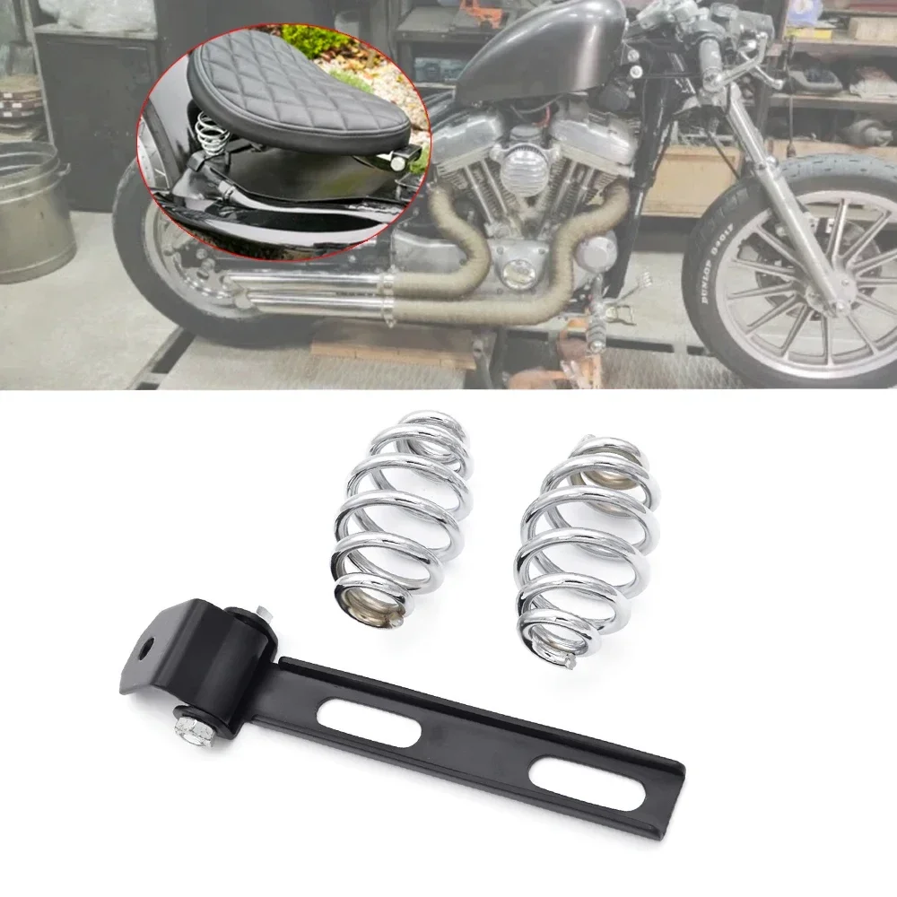 Motorcycle Solo Seat Mount Kit Driver Seat Springs For Harley Sportster XL 883 1200 Bobber Chopper Custom For Yamaha Honda