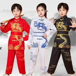 Martial Arts Costumes Set Kids Girls Clothes Kung Fu Enfant Perform Outfit Boy Tai Chi Uniform Children's Sets Wushu Baby Suit