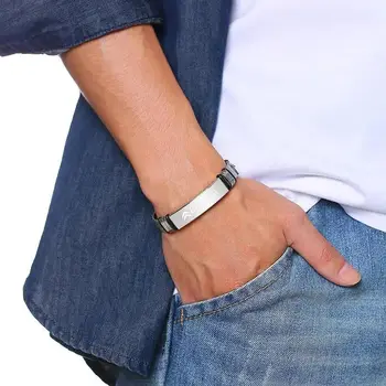 Spersonalizowana bransoletka damska męska ze stali nierdzewnej, regulowana, prezent dla Citroena C1 C2 C3 C4 C5 C6 C8 DS3 DS4 Grand Picasso C-ELYSEE 8 best sales akcesoria do citroena grand c4 picasso - №3