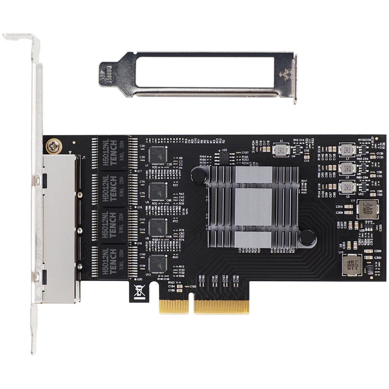 4 Port 2.5GB PCIe Network Card Gigabit Ethernet Card RTL8125BG Chip PCIe Gigabit Network Card Compatible with Windows Linux