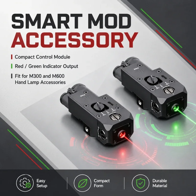 Control Module Compatible with M300 M600 Flashlights Compact Indicator Beam Upgrade Accessory