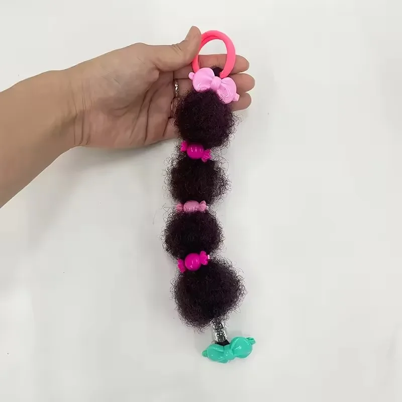 Coleta trenzada Afro para niña, accesorios para extensión del cabello, 2 piezas