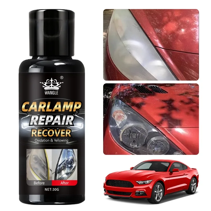 Car Headlight Restoration Milk Liquid, No Polishing Lens Yellowing Remover Agent, Aging Oxidation Renovation Cleaner for Auto