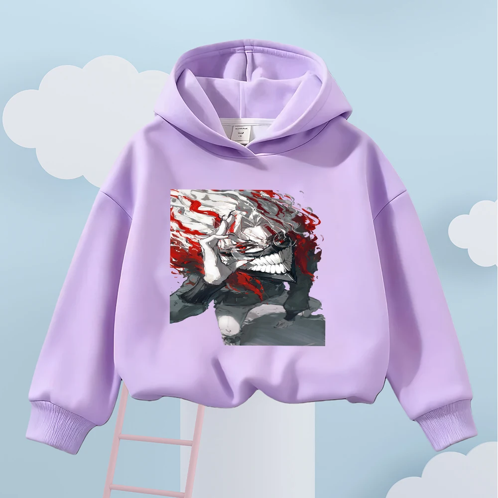 Felpa anime per bambini Top pullover casual per bambini a maniche lunghe con design per ragazza con capelli rosa