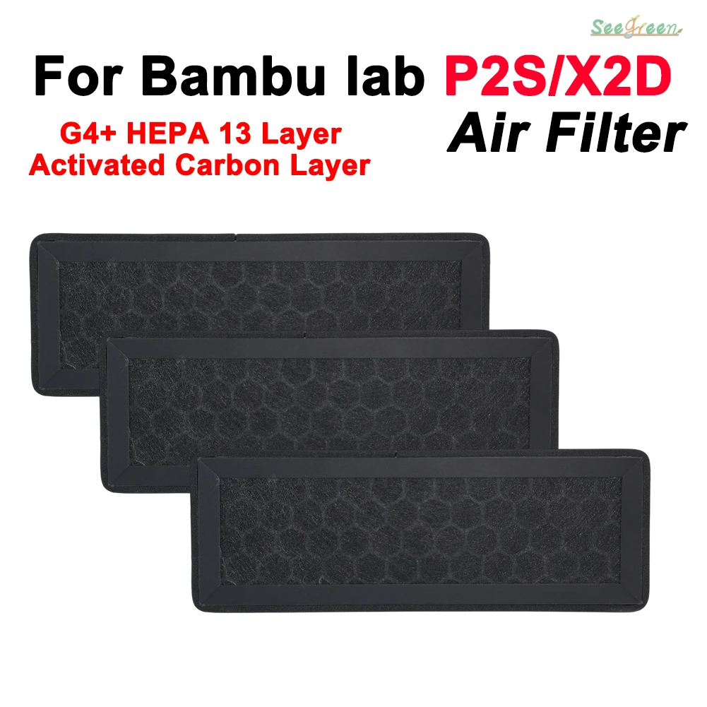 

Новый улучшенный HEPA-фильтр для BambuLab P2S/X2D, воздушный HEPA-фильтр, улучшенная защита от токсичных газов, запасные части для 3D-принтера Bambu Lab P2S