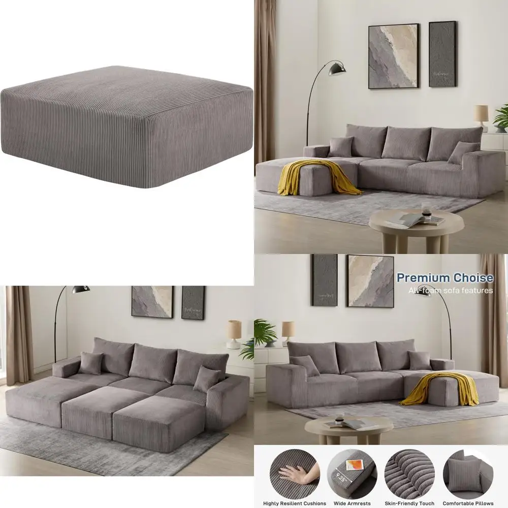 L-Shaped 3-Seat Convertible Sleeper Sofa Couch