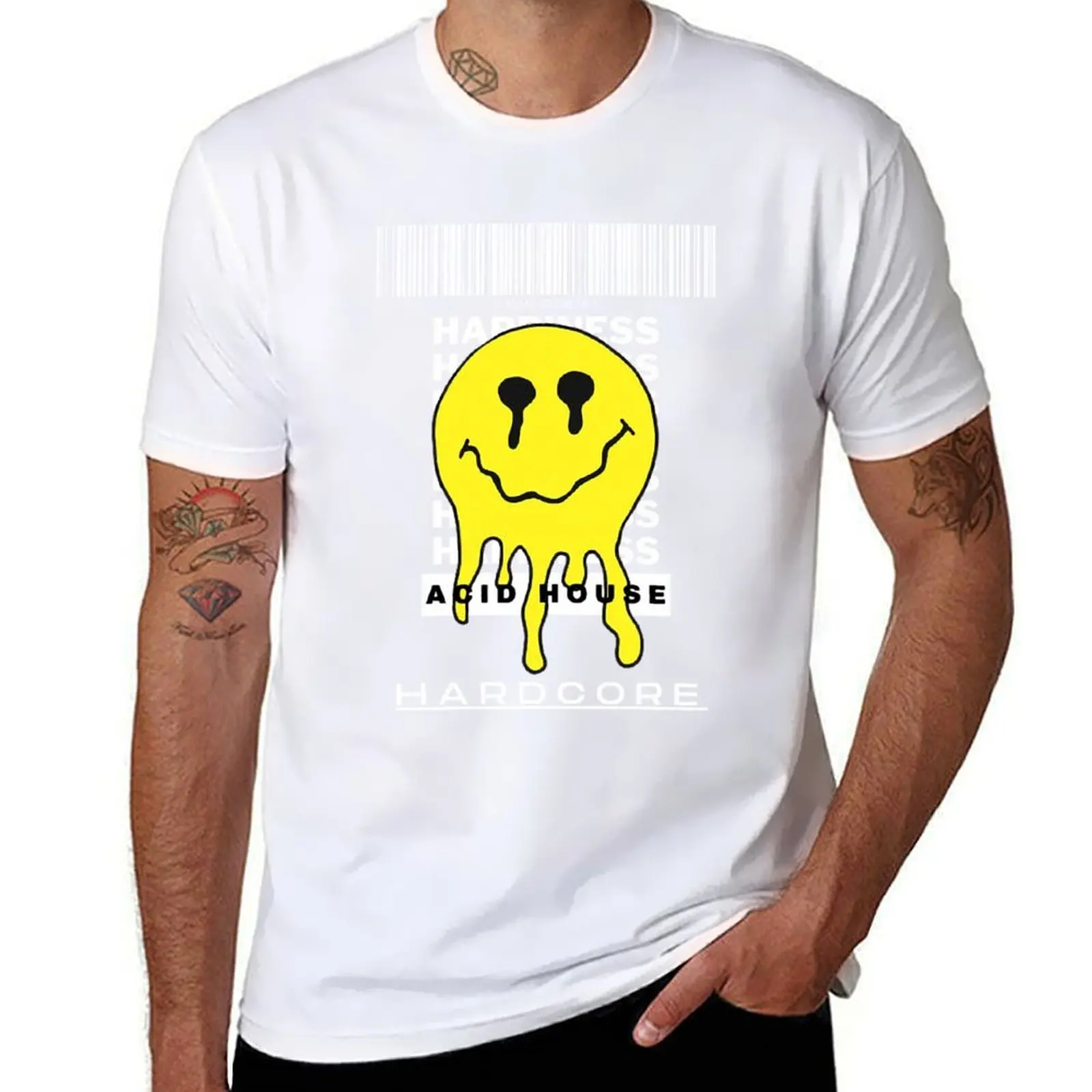

Acid House Happiness HardCore T-Shirt man t shirts cotton mens graphic t shirts T-Shirt