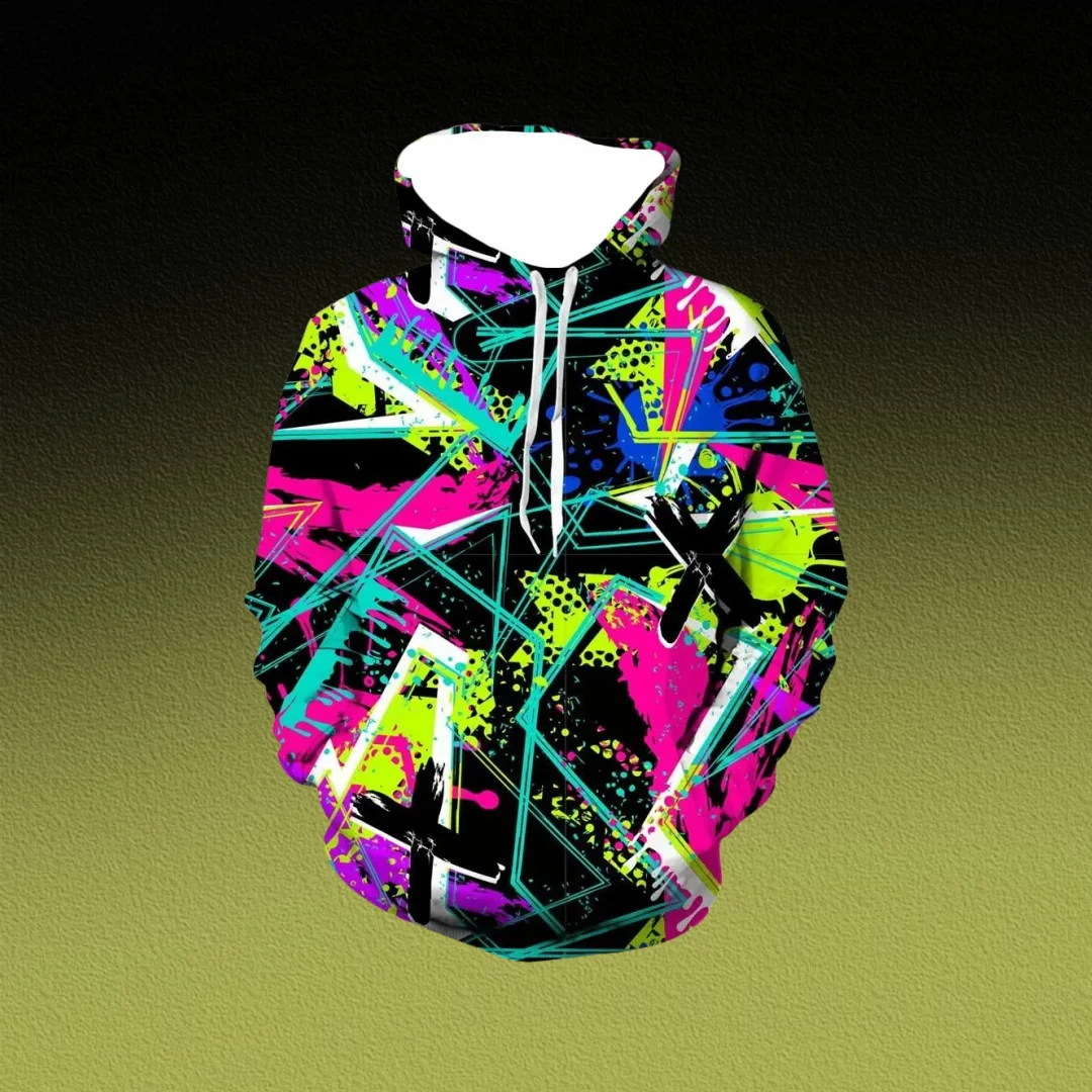 

New Printed Unisex Hoodies Novelty Print 3D Patternv Hooded Pullover Sweatshirt with Pocket Hoodie Streetwear Loose Comfortable