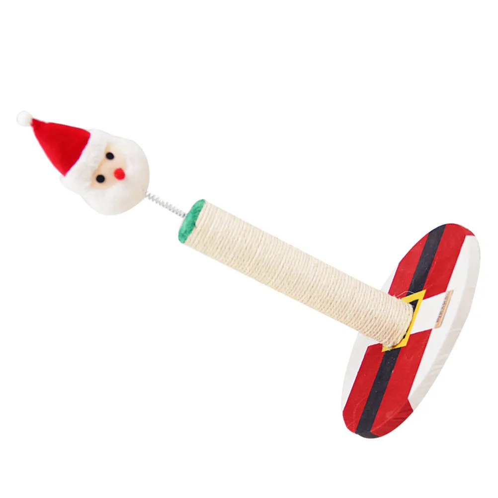 tiragraffi-natalizio-a-forma-di-gatto-di-babbo-natale-in-corda-di-sisal-naturale-riutilizzabile-e-resistente-all'usura-struttura-per-arrampicata-e-tiragraffi-da-interno-per-gatti-e-gattini