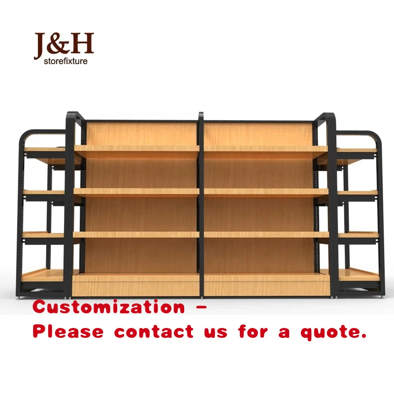 

custom.Store Display Racks Shelves Metal Frame Wooden Shelf Supermarket Shelves Used Sale