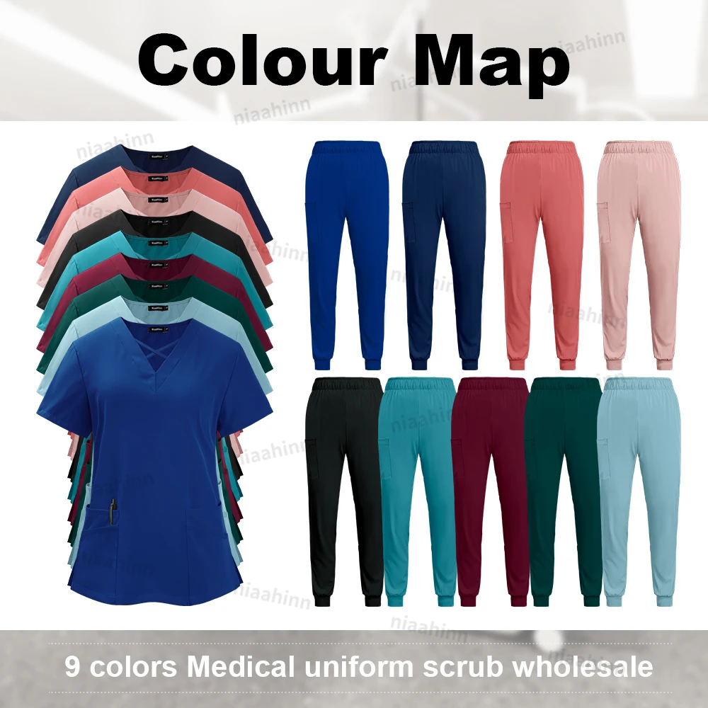 Surgical Uniforms Woman Top Pants Sets Medical Uniform Scrub Clinical Beauty Salon Spa Hospital Suits Unisex Work Wear Wholesale