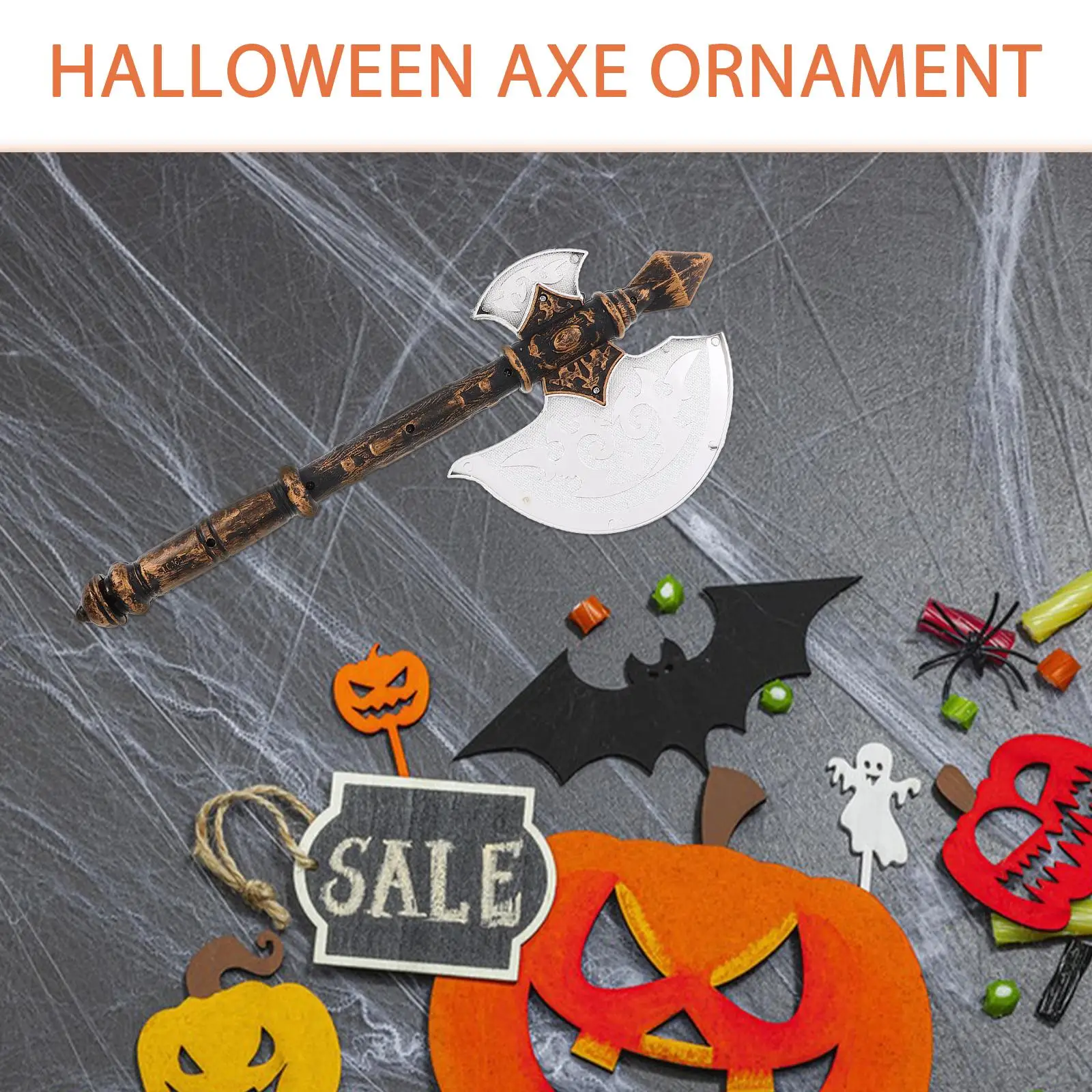 Axe Prop Halloween Performance Supply Costume Accessory Kids Toy Halloween Party Fake Axe Costume accessory（random color）