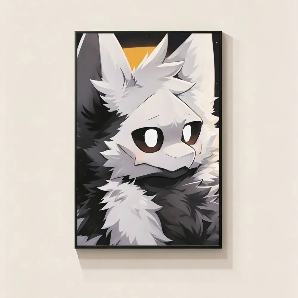 Furry Art P-Puro Changed-D  Poster Waterproof Wall Art Sticker For Bar Living Room Vintage Decor