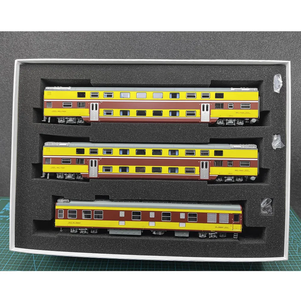 N27 Train Model HO 1/87 Double-decker Passenger Car 25B Low Door SYZ25B SRZ25B KD25G West Bureau West Section 6-section Set