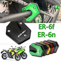For KAWASAKI ER6N ER-6N IS 6N ER6 N 2006-2014 er 6f 6n Motorcycle Side Stand Enlarger Kickstand Extension Pad CNC Acessories