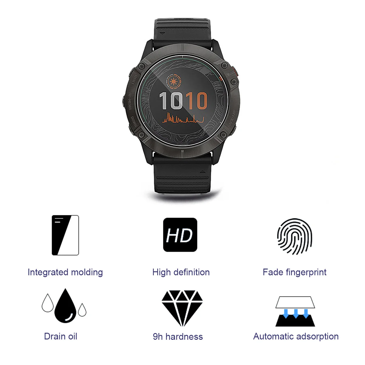 

6Pcs Watch Glass Screen Protector Film Premium Tempered Round Watch Cover Scratch Resistant Clear Easy with