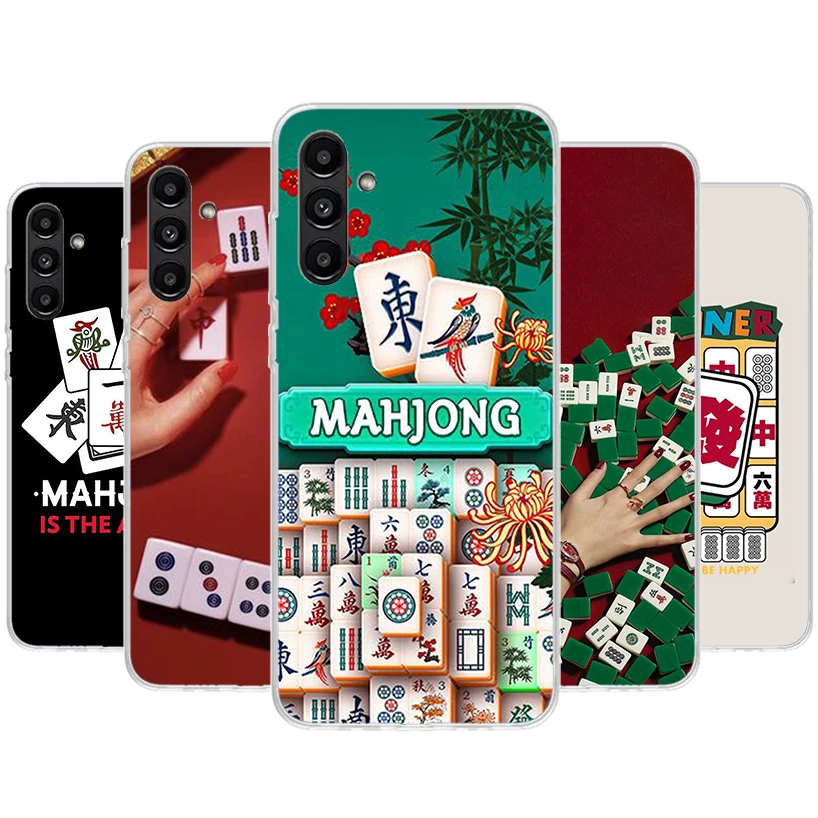 Creative Mahjong Phone Case For Samsung Galaxy A55 A54 A53 A52 A15 A14 A13 A12 A35 A34 A33 A32 A25 A24 A23 A22 A05S A04S A03S